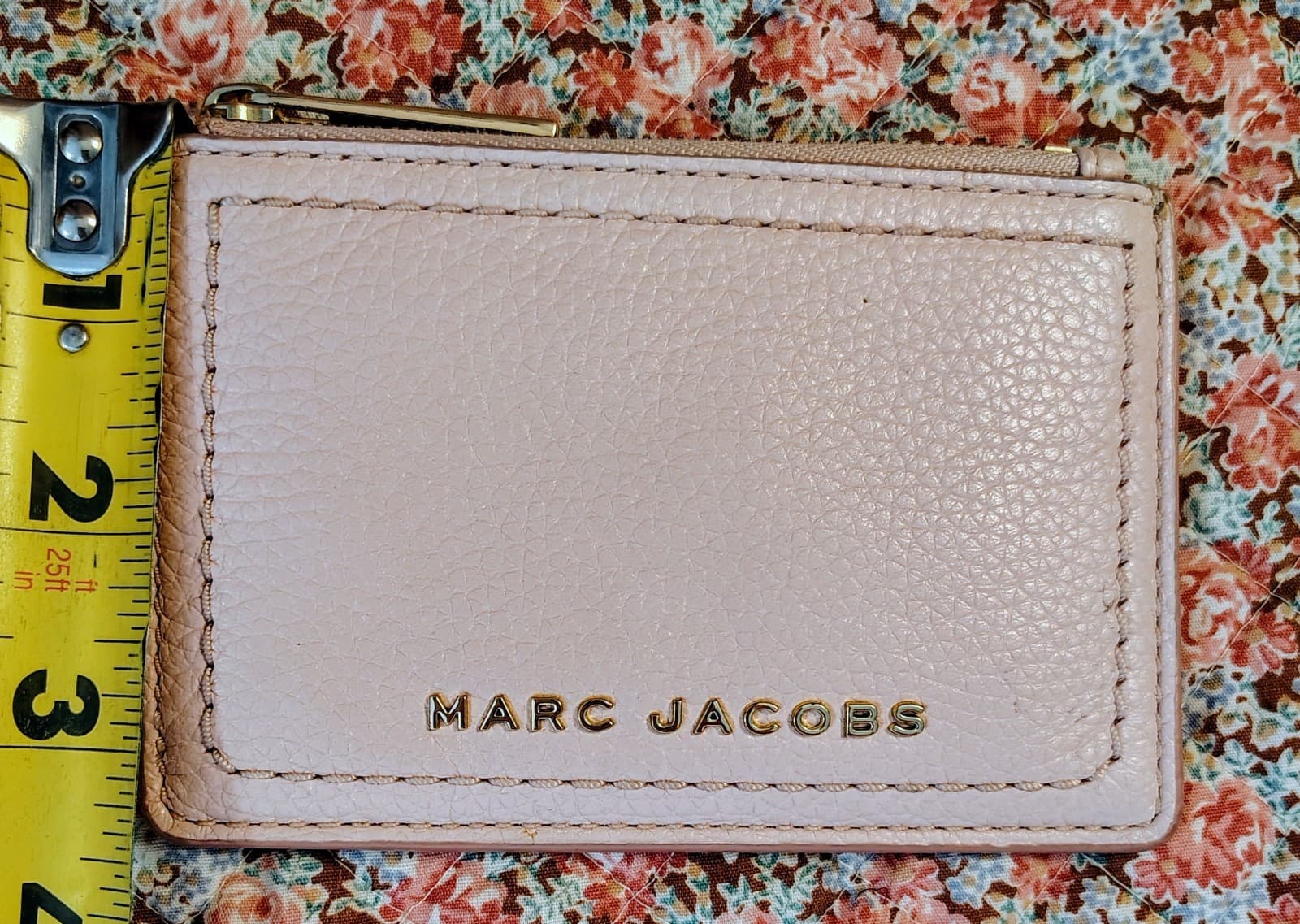 Marc Jacobs Groove Top Zip ID Card Wallet Key Fob Holder, Rose - Thumbnail 10