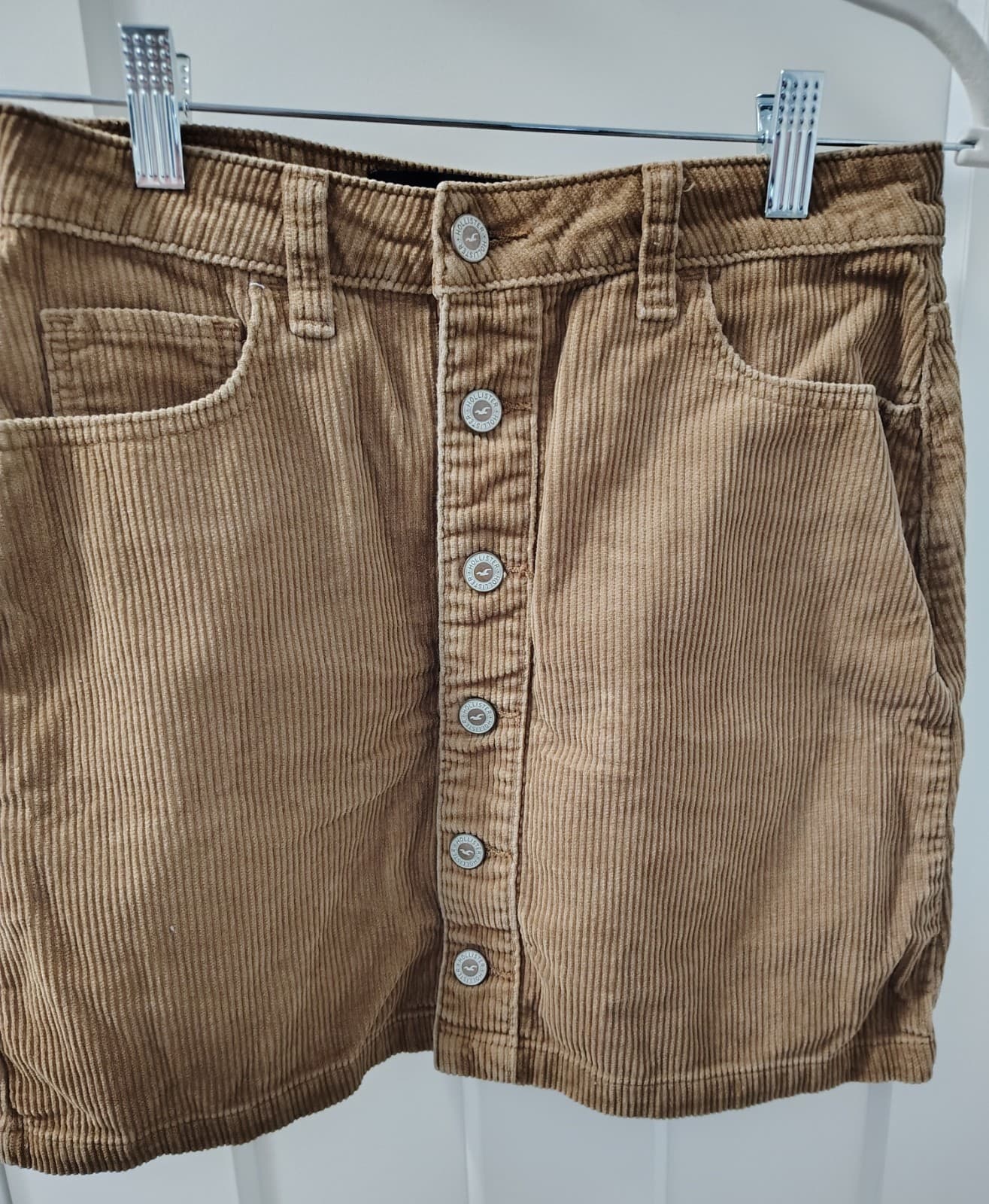 Hollister Women’s Size 27 Small Corduroy Ultra High Rise Mini Skirt Button Front - Thumbnail 2