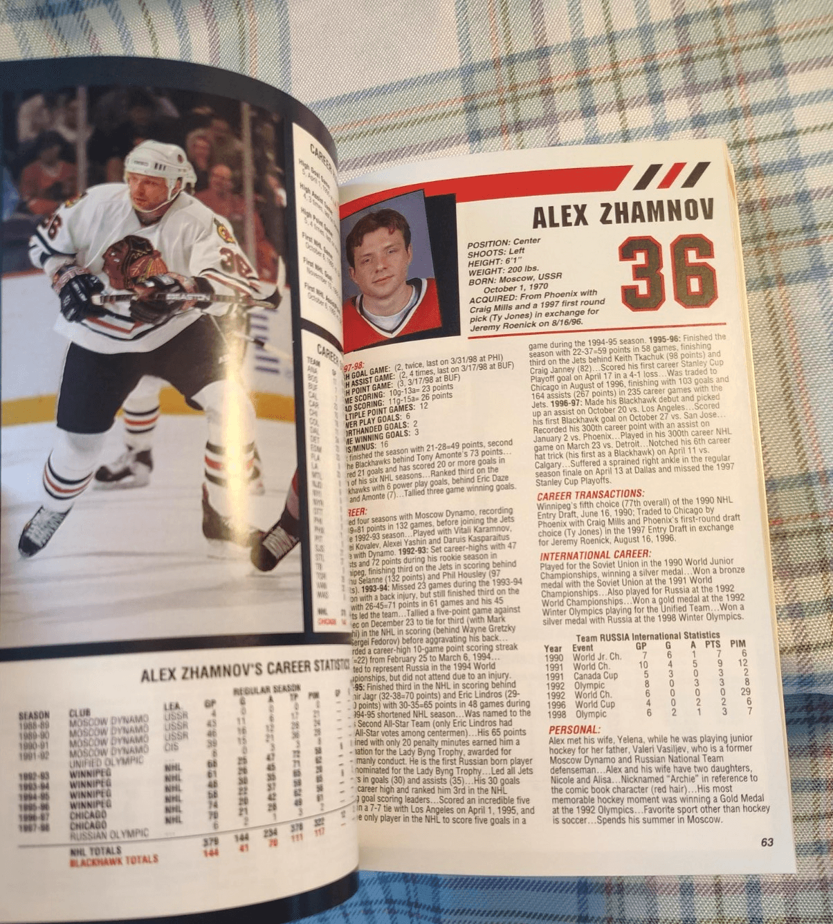 SET of 3 Chicago Blackhawks Media Guide/Record Book, 92-93, 94-95, 98-99 - Thumbnail 2