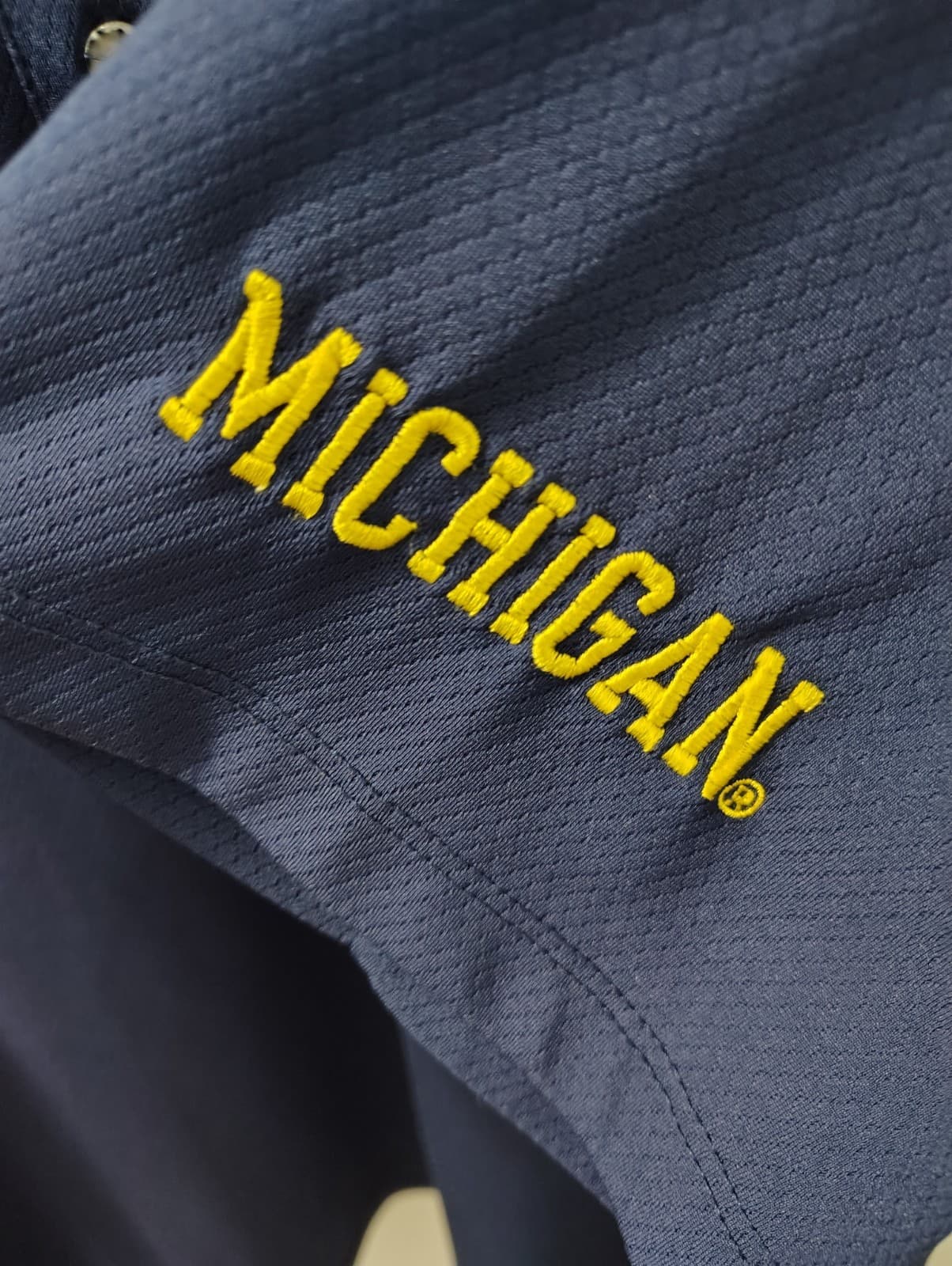 Knights Apparel Michigan Wolverines Polo Shirt Mens XL Blue Polyester - Thumbnail 4