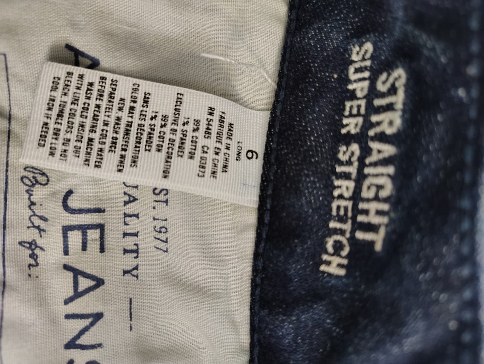 American Eagle Outfitters Women Straight Super Stretch Blue Denim Jeans Size 6 - Thumbnail 9