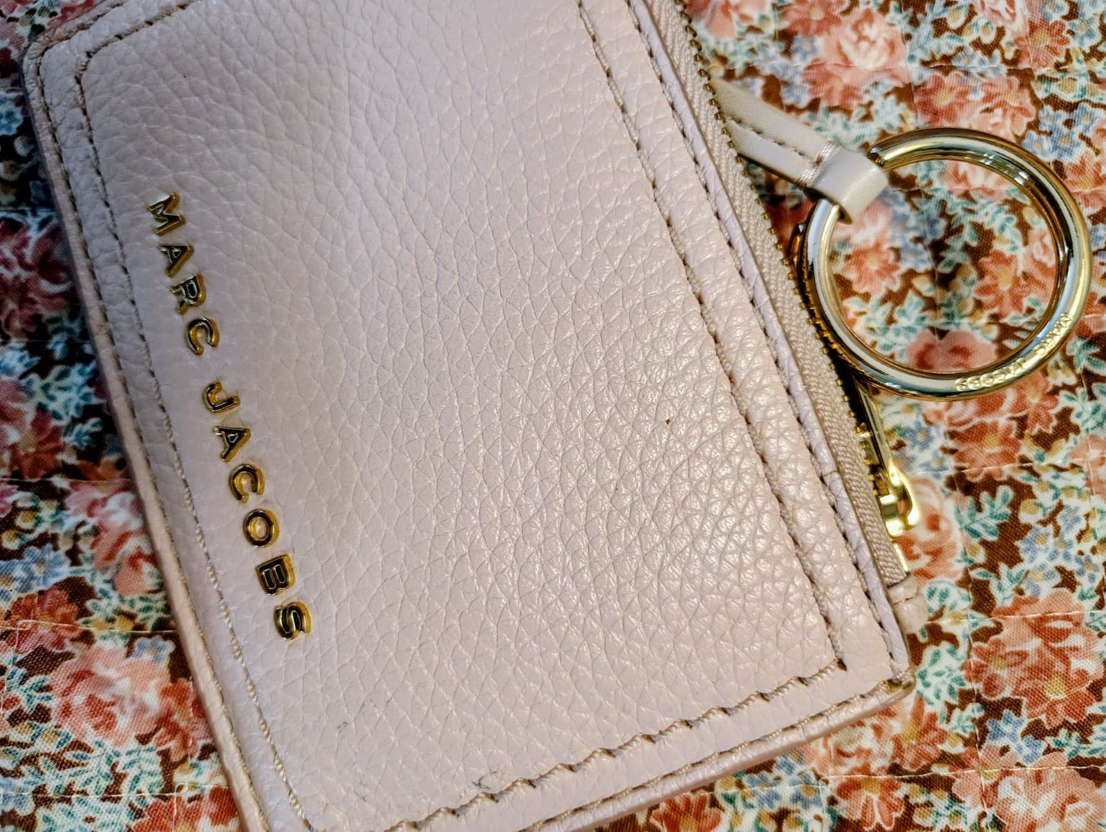Marc Jacobs Groove Top Zip ID Card Wallet Key Fob Holder, Rose - Thumbnail 8