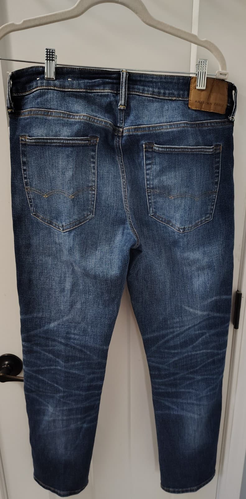 American Eagle Outfitters Women Straight Super Stretch Blue Denim Jeans Size 6 - Thumbnail 3