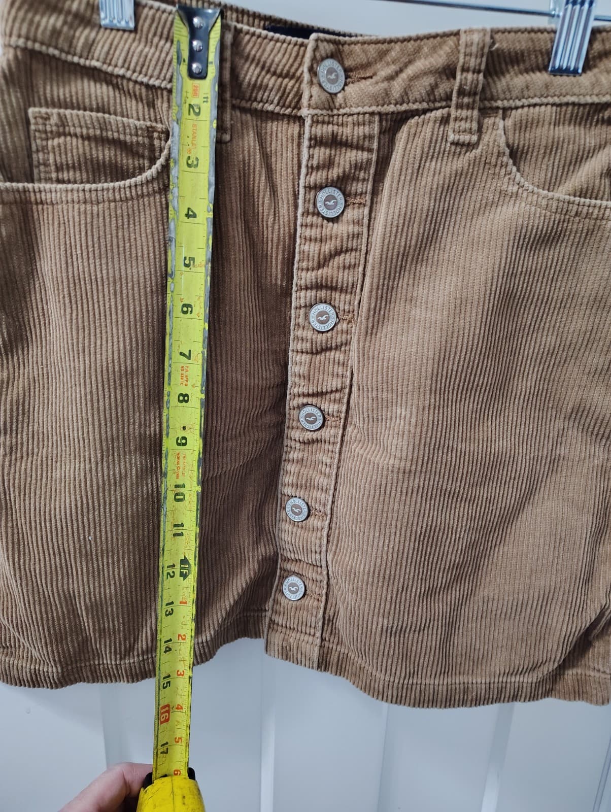Hollister Women’s Size 27 Small Corduroy Ultra High Rise Mini Skirt Button Front - Thumbnail 3