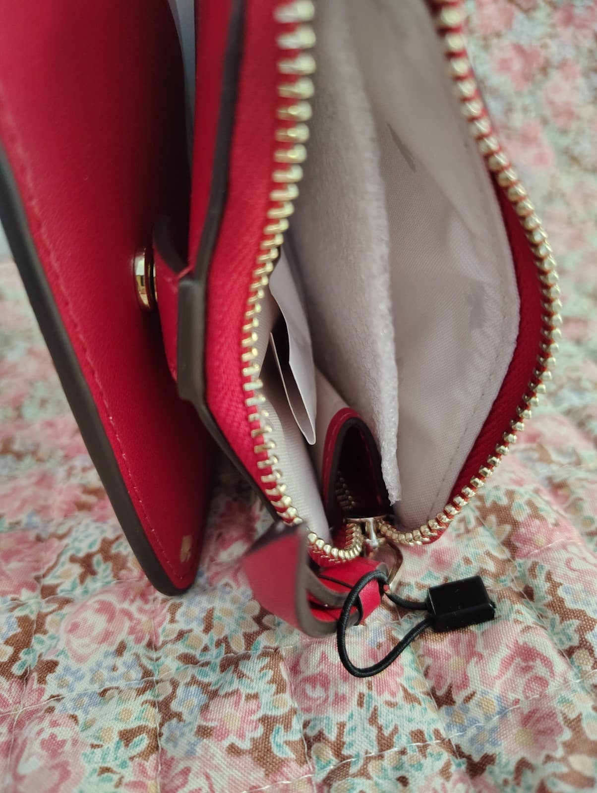 NWT Kate Spade Cameron Small Zip Bifold Wallet Printed Gifts Pink NIB $140 - Thumbnail 13