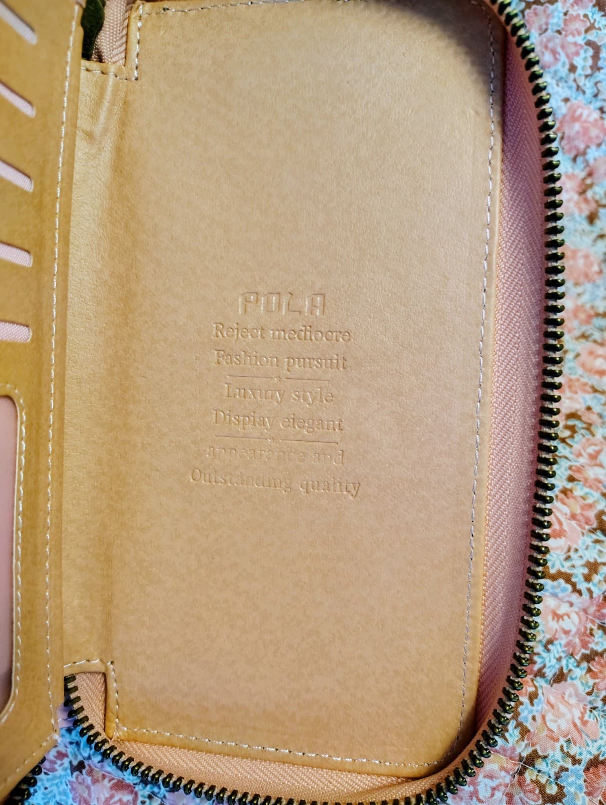 NWOT Pola Brown Faux Leather Womens Wallet - Thumbnail 9
