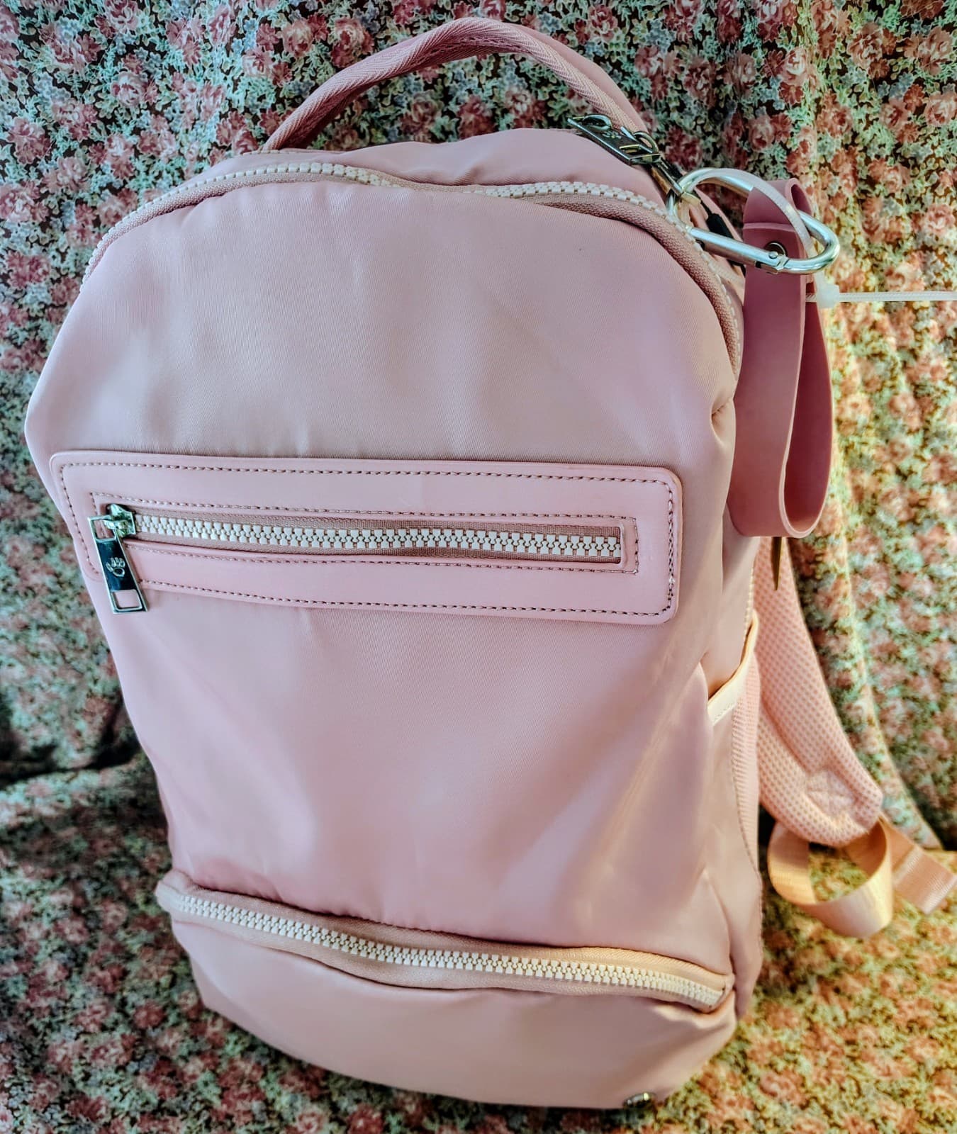 Bearpaw Pink 15" Laptop NWT Backpack, Wrist Strap Keychain, MSRP $138 - Thumbnail 4