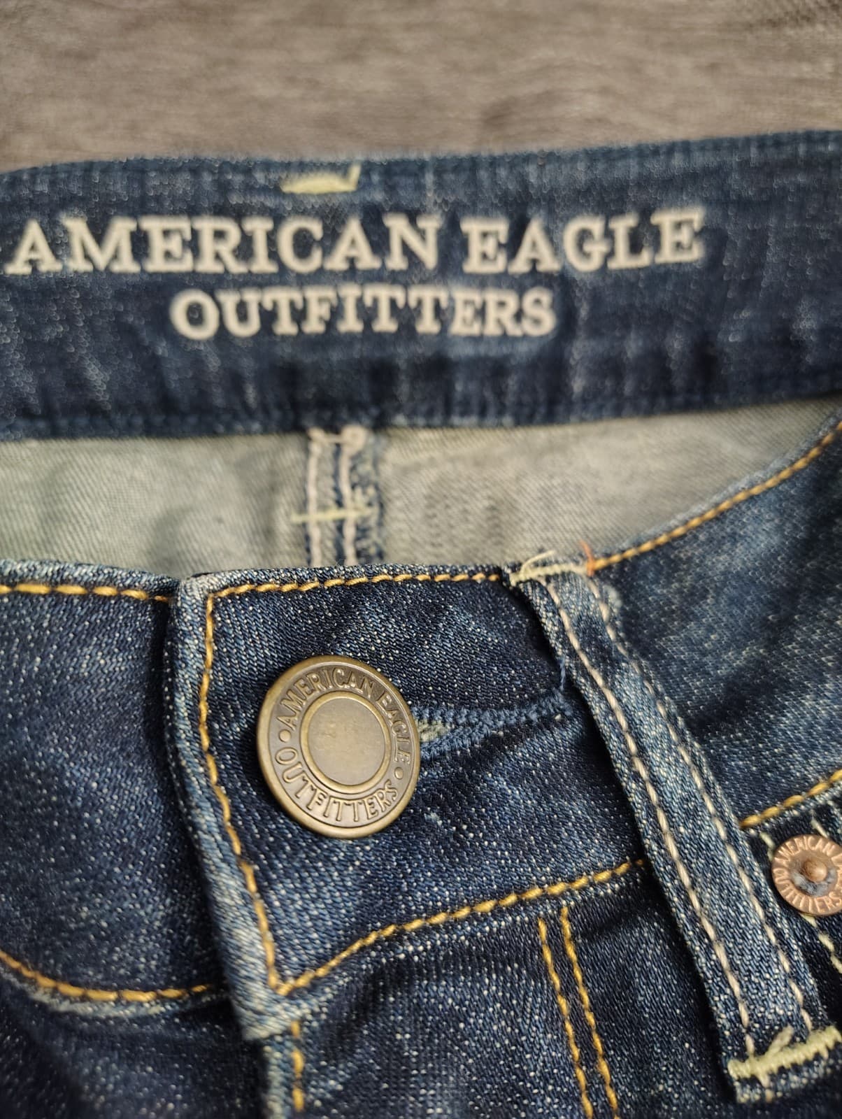 American Eagle Outfitters Women Straight Super Stretch Blue Denim Jeans Size 6 - Thumbnail 7