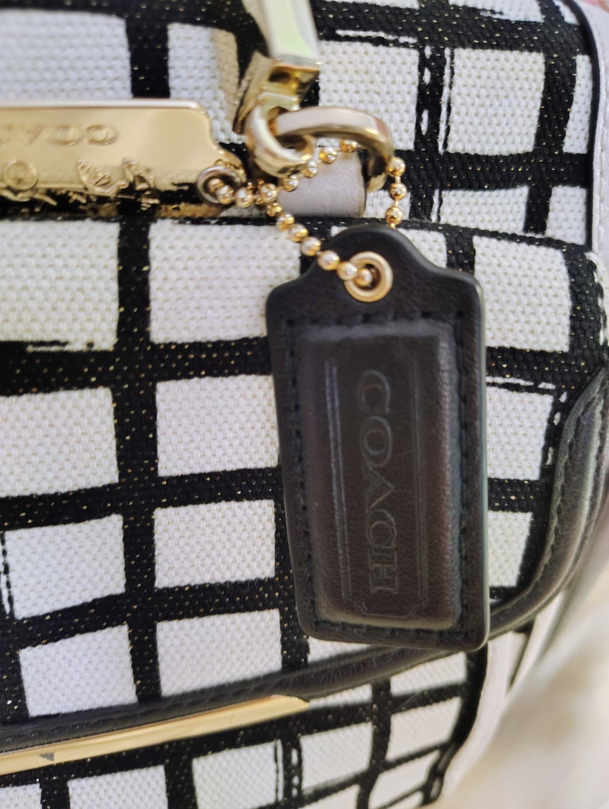 NWOT Coach White Black Madison Graphic Print Madeline Satchel Handbag MSRP $358 - Thumbnail 23