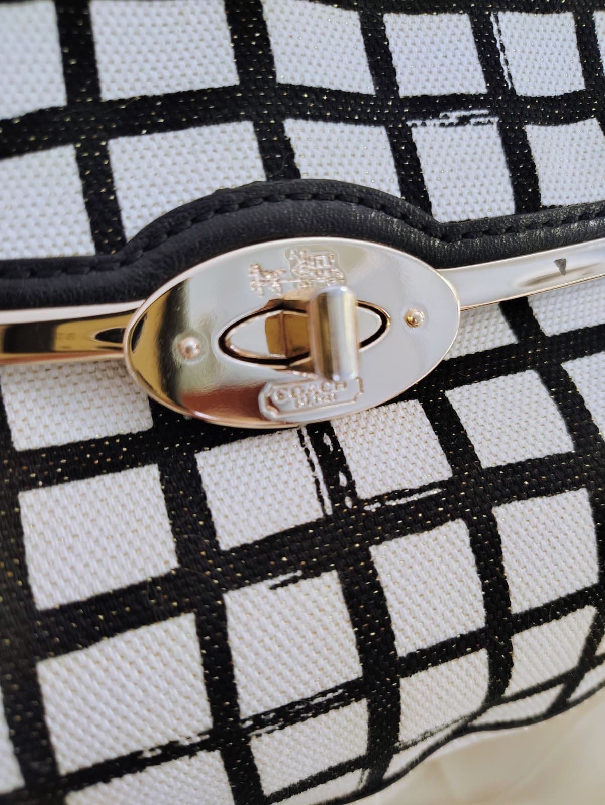 NWOT Coach White Black Madison Graphic Print Madeline Satchel Handbag MSRP $358 - Thumbnail 22