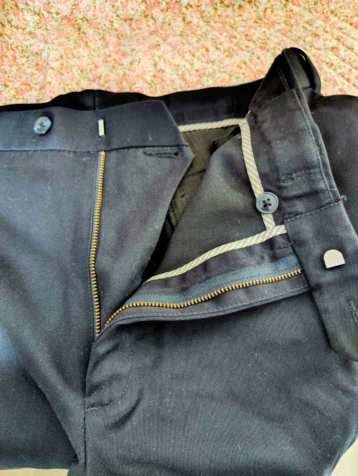 Perry ellis Navy Blue Dress Pants 34x29 - Thumbnail 8