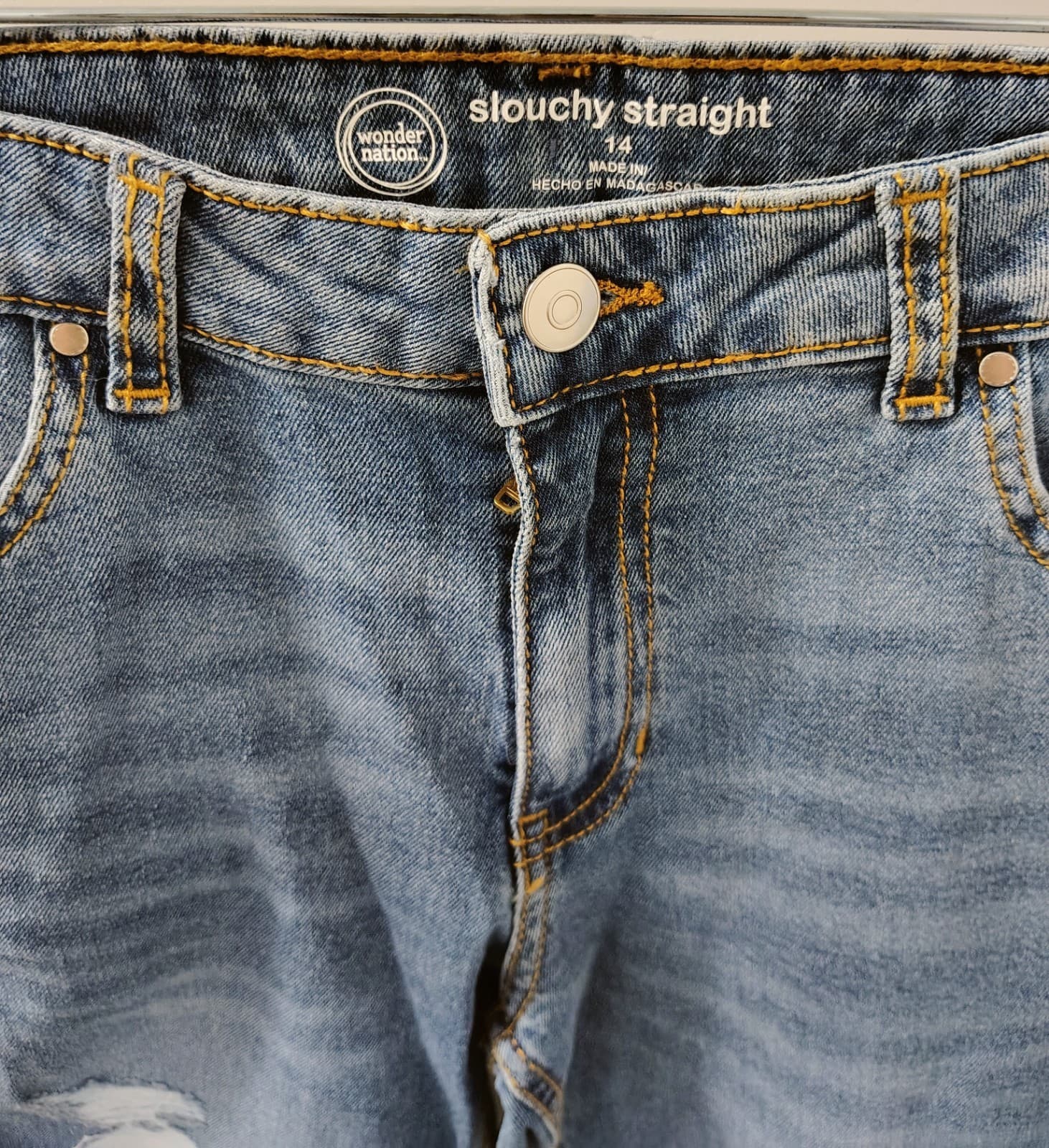 Wonder Nation Boys Straight Leg Jeans Size 14 - Thumbnail 7