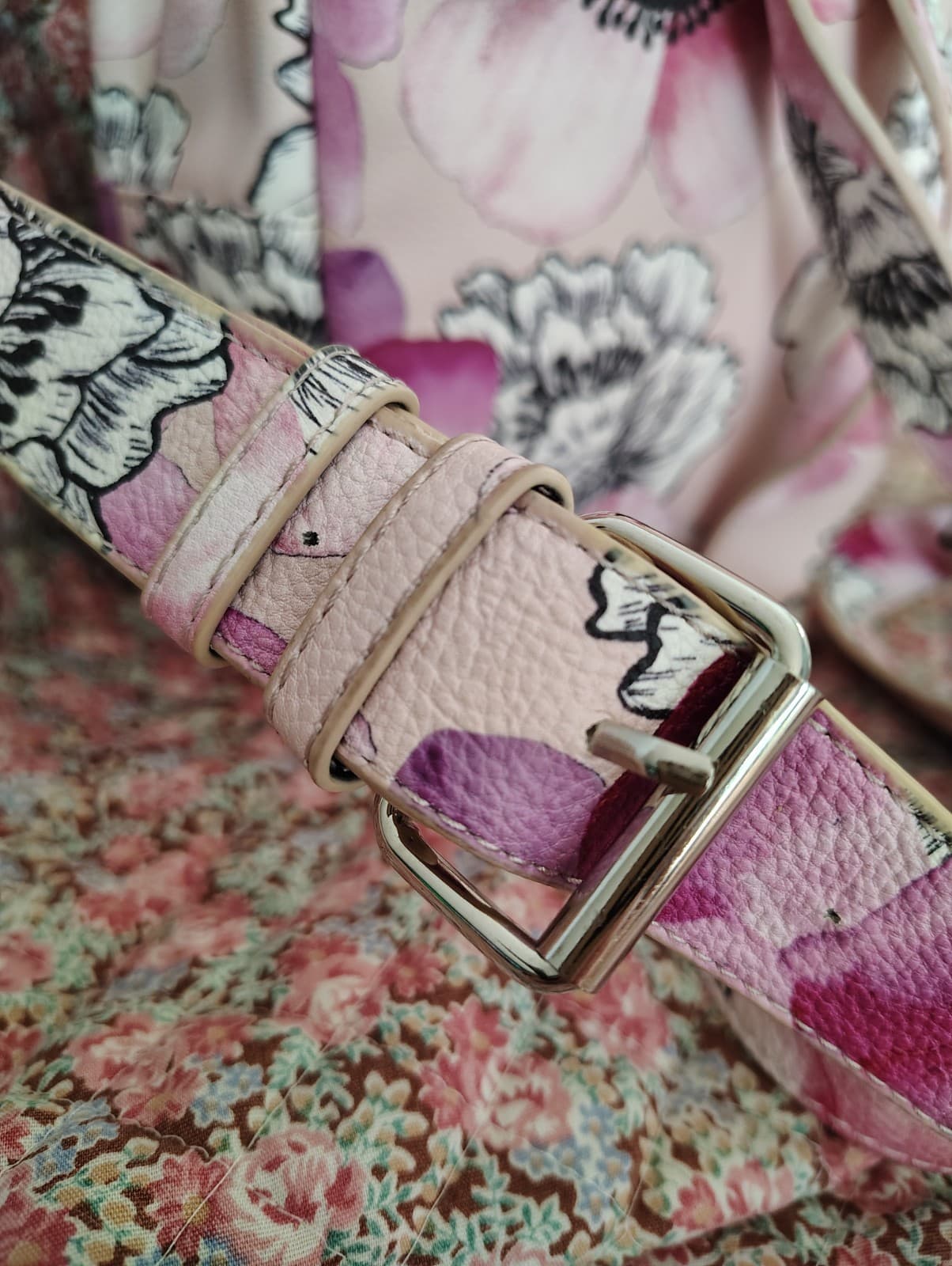 Betsey Johnson Mini Backpack Purse Blush Printed Floral & Bow - Thumbnail 7