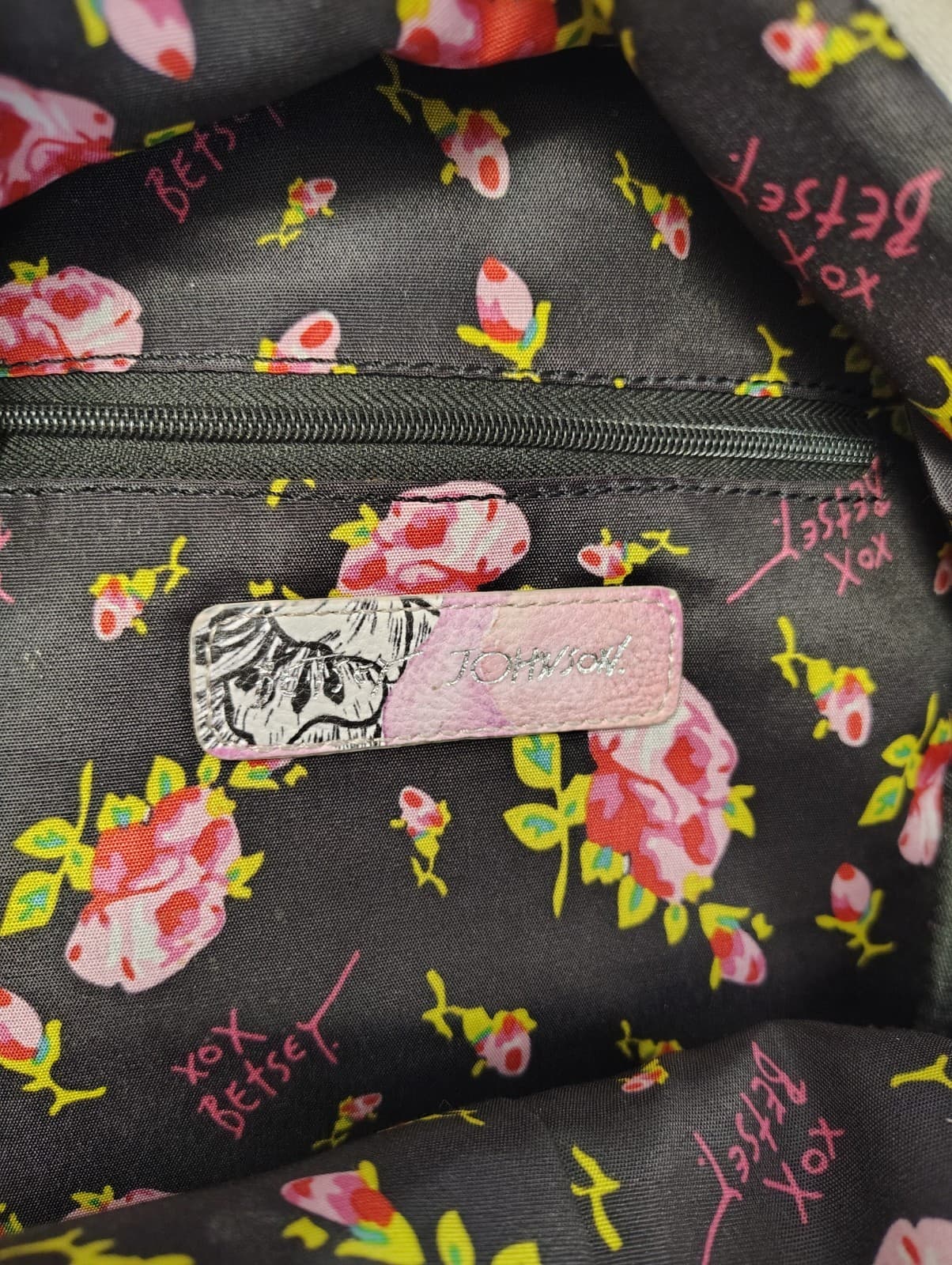 Betsey Johnson Mini Backpack Purse Blush Printed Floral & Bow - Thumbnail 14
