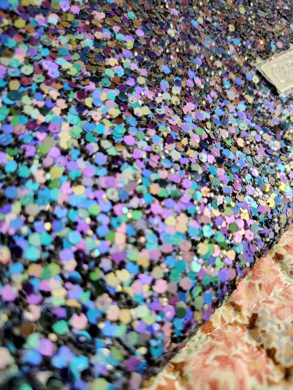 NWOT Carlos By Carlos Santana Wristlet Iridescent Chunky Glitter Sparkle - Thumbnail 11
