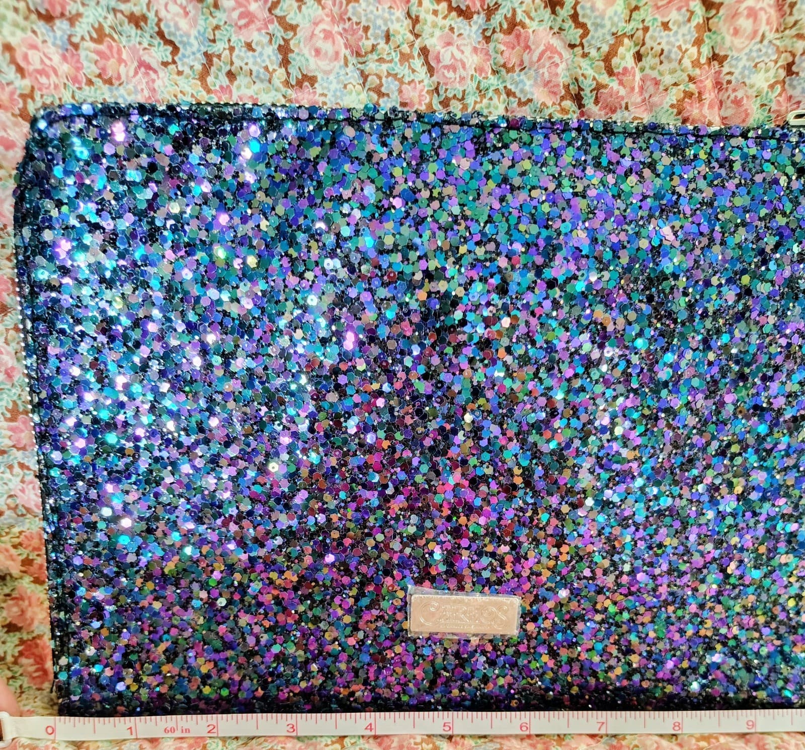 NWOT Carlos By Carlos Santana Wristlet Iridescent Chunky Glitter Sparkle - Thumbnail 16