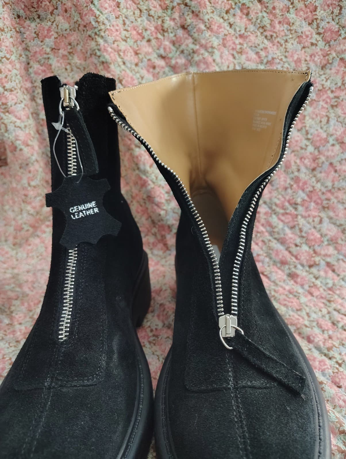 NEW Steve Madden Black Suede Leather Boots, Size 9.5 - Thumbnail 8
