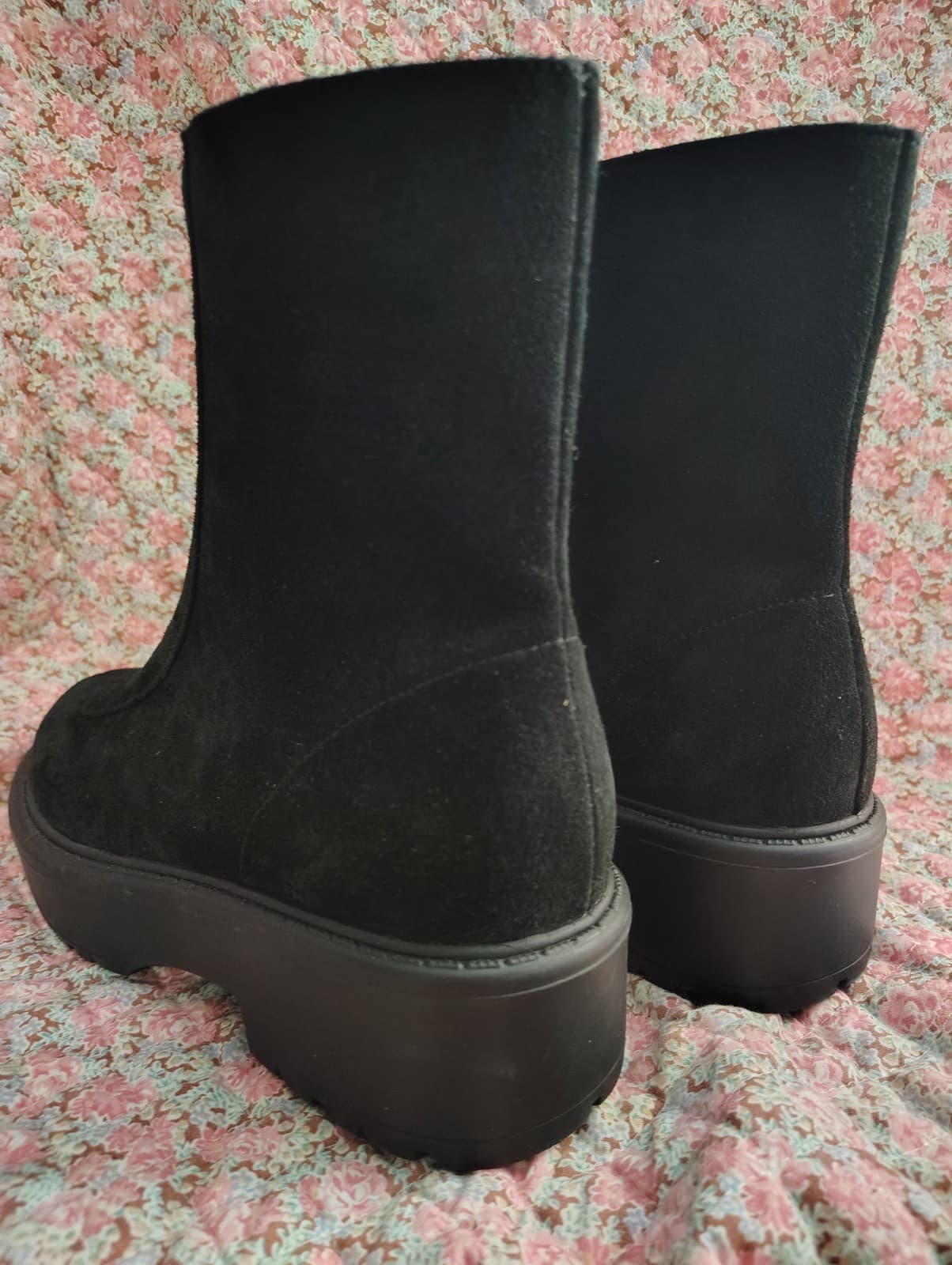 NEW Steve Madden Black Suede Leather Boots, Size 9.5 - Thumbnail 7