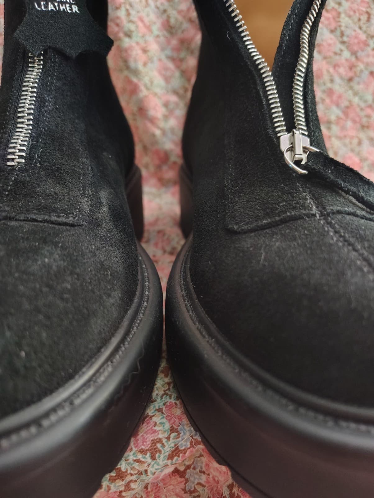 NEW Steve Madden Black Suede Leather Boots, Size 9.5 - Thumbnail 9