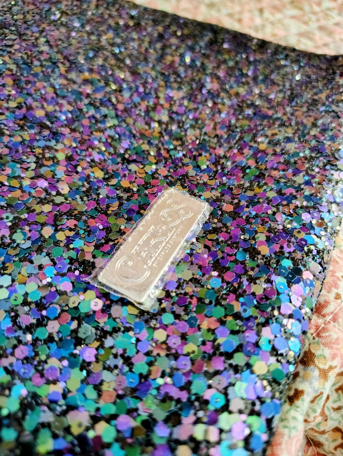 NWOT Carlos By Carlos Santana Wristlet Iridescent Chunky Glitter Sparkle - Thumbnail 3