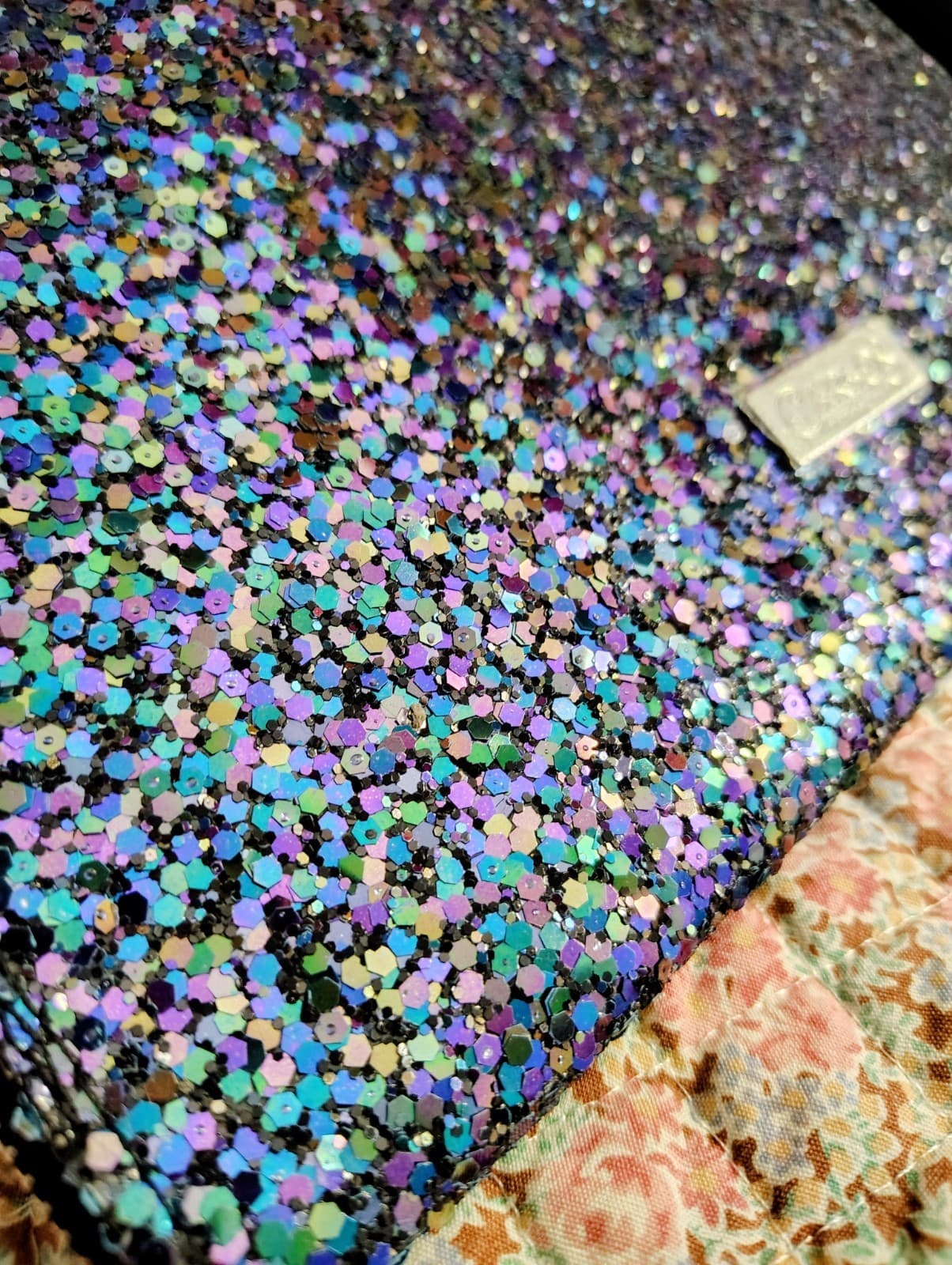 NWOT Carlos By Carlos Santana Wristlet Iridescent Chunky Glitter Sparkle - Thumbnail 14
