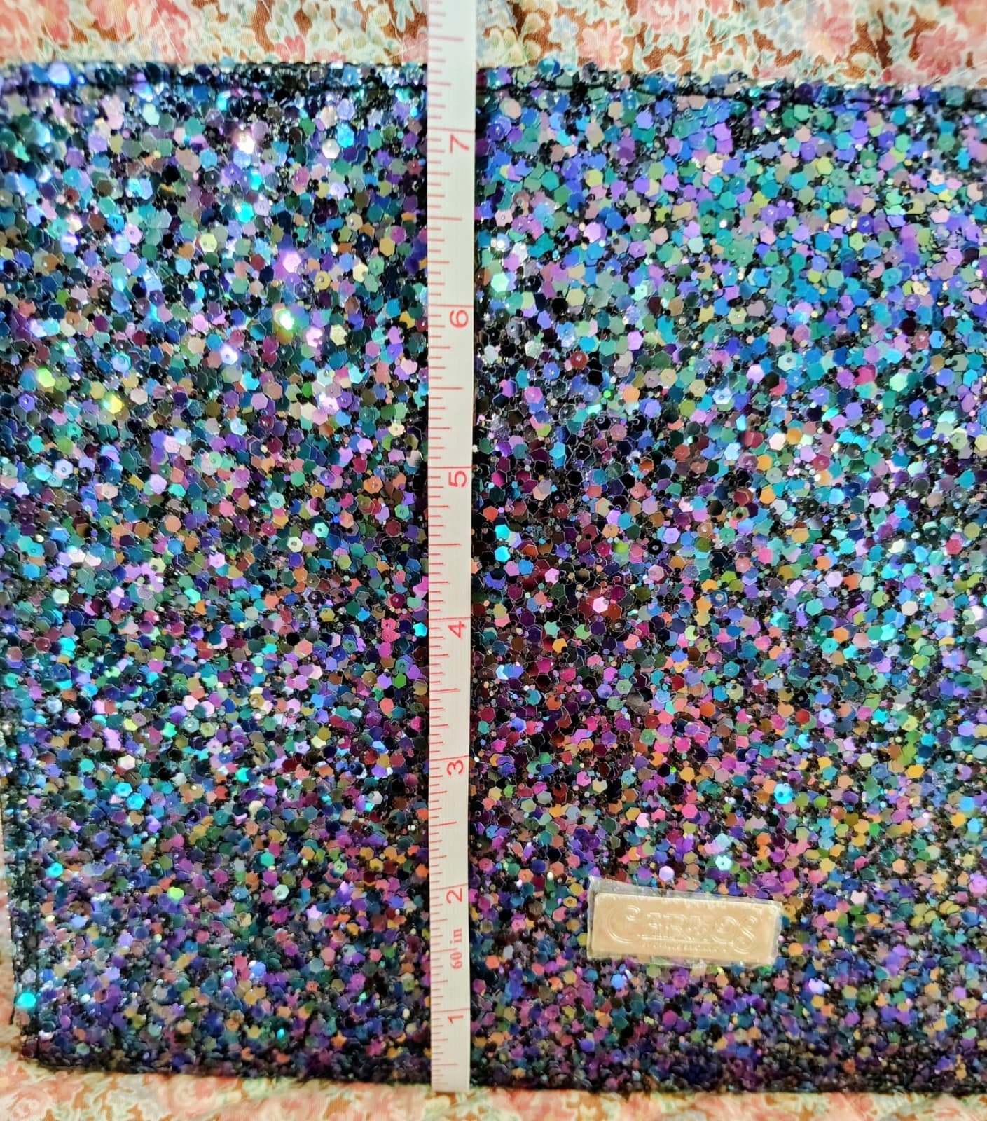 NWOT Carlos By Carlos Santana Wristlet Iridescent Chunky Glitter Sparkle - Thumbnail 15