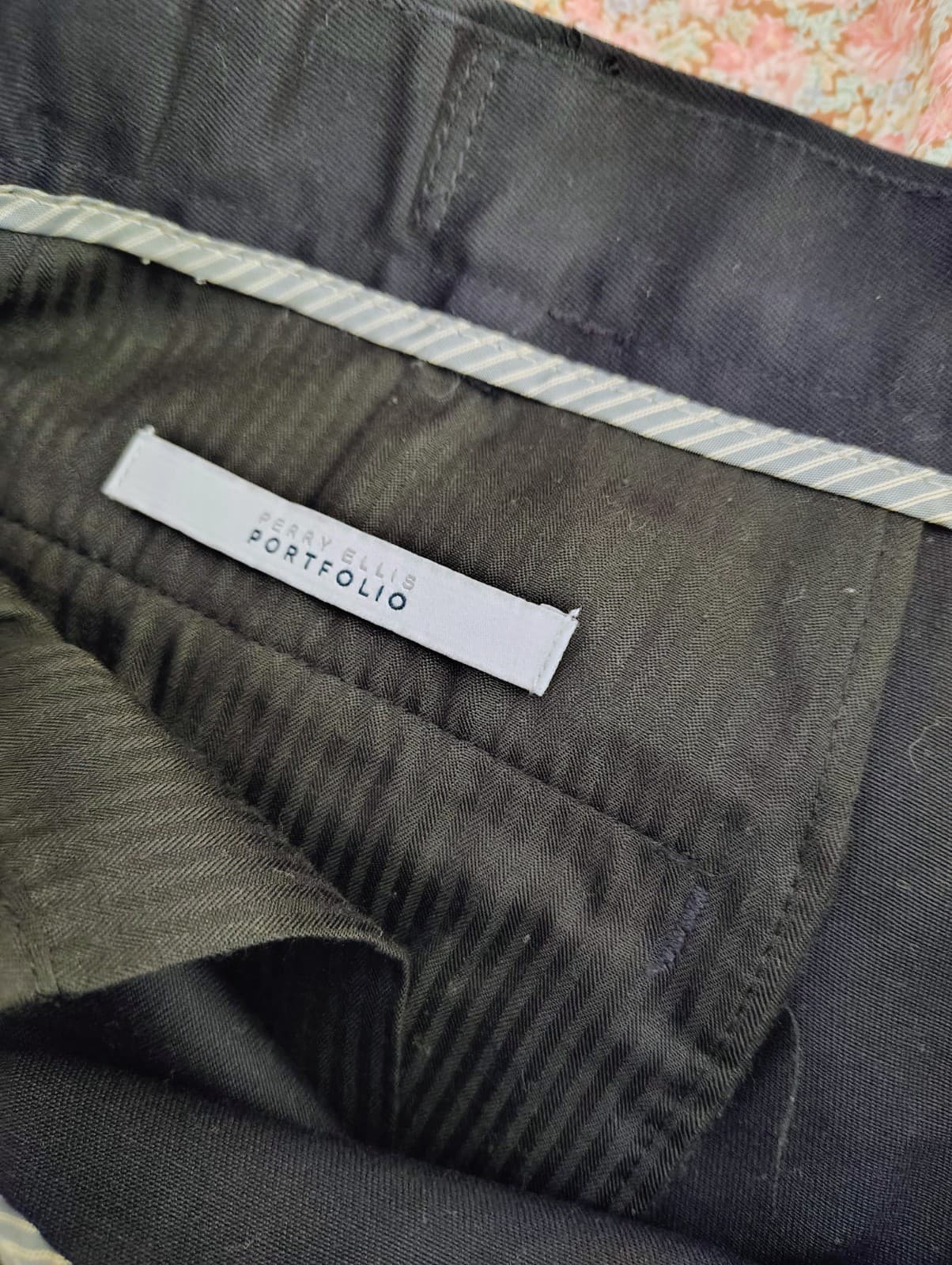 Perry ellis Navy Blue Dress Pants 34x29 - Thumbnail 9