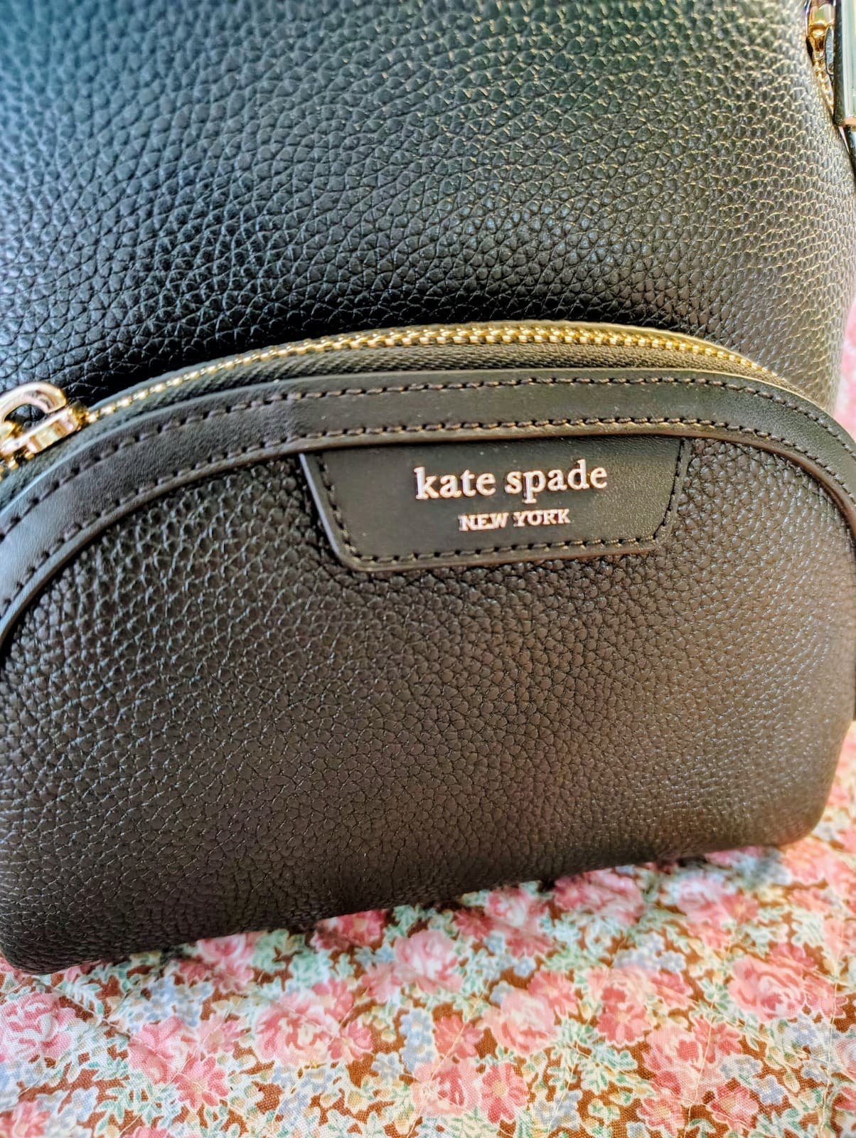 kate spade new york Leila Backpack NWT $298 Black Pebbled Leather - Thumbnail 2