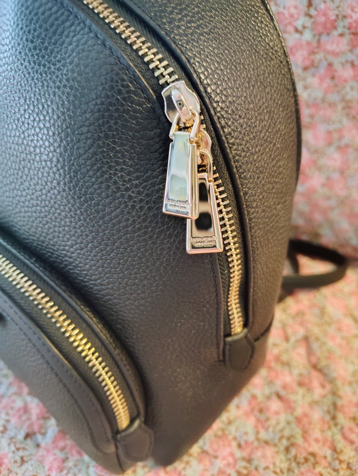 kate spade new york Leila Backpack NWT $298 Black Pebbled Leather - Thumbnail 5