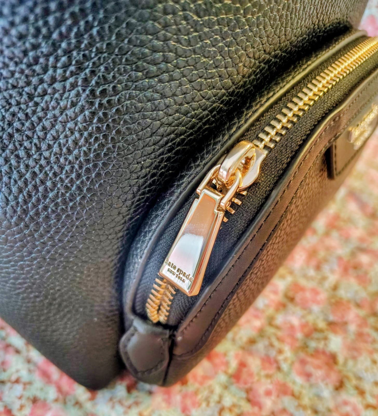 kate spade new york Leila Backpack NWT $298 Black Pebbled Leather - Thumbnail 3