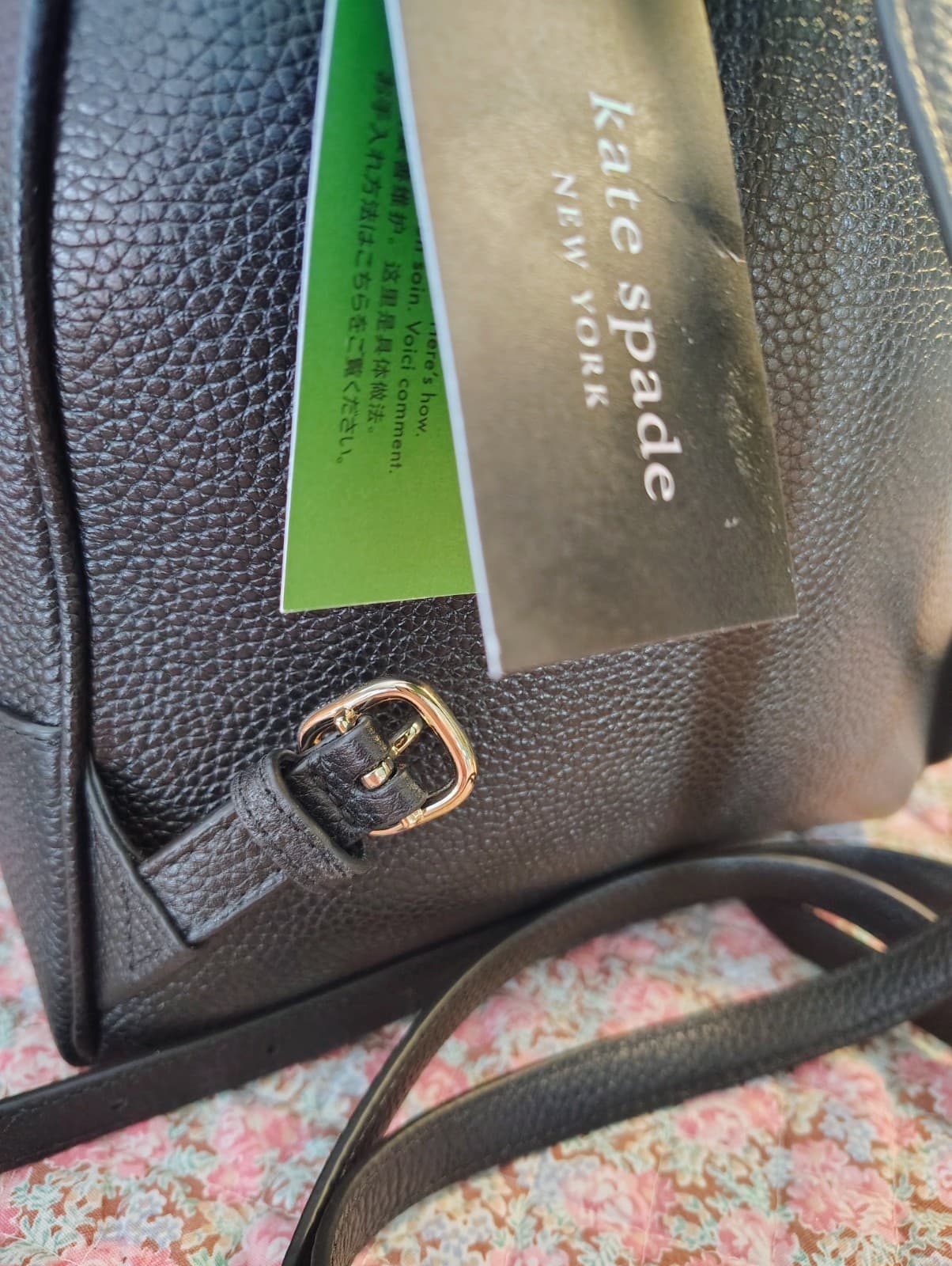 kate spade new york Leila Backpack NWT $298 Black Pebbled Leather - Thumbnail 7
