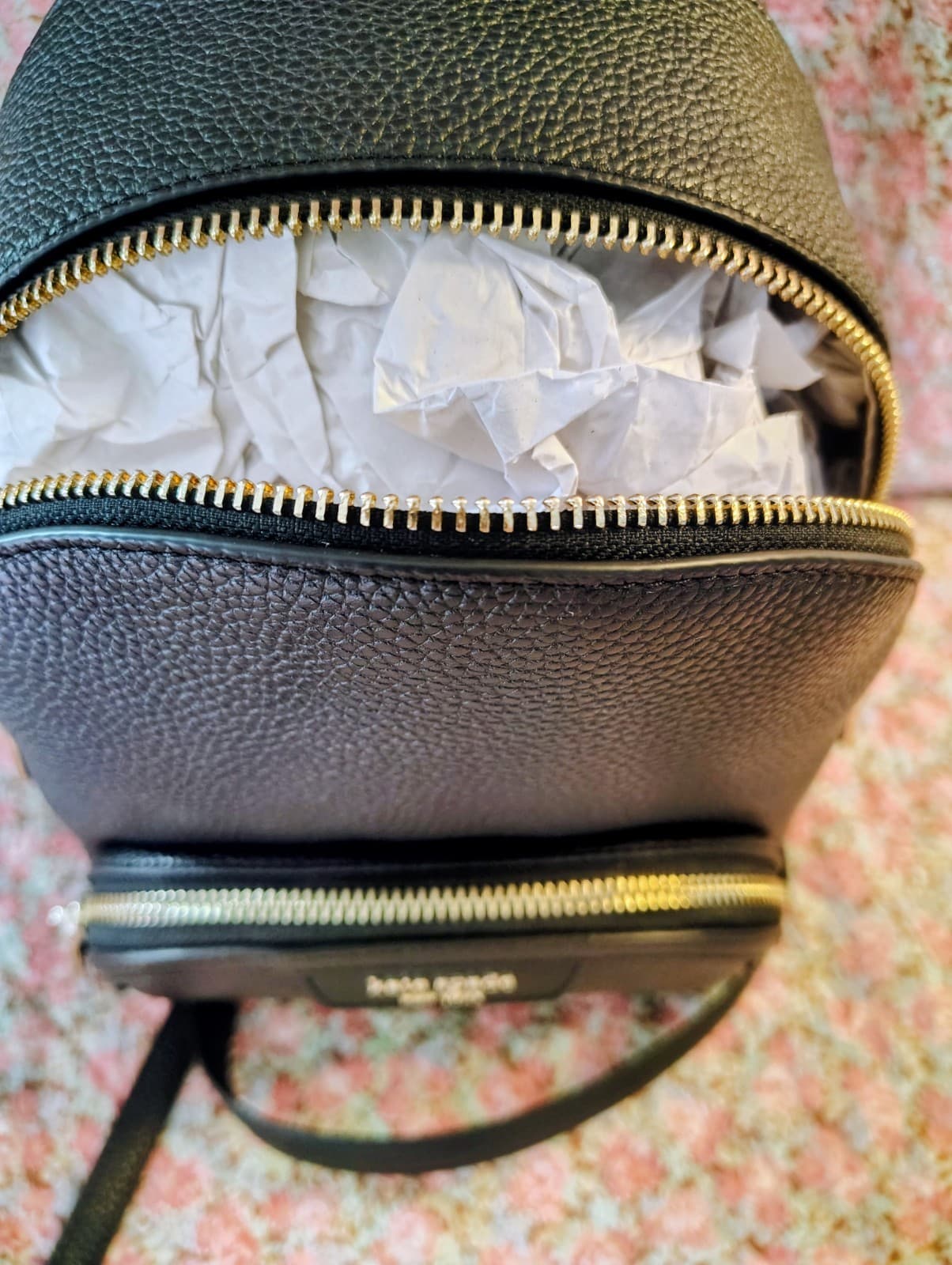 kate spade new york Leila Backpack NWT $298 Black Pebbled Leather - Thumbnail 10