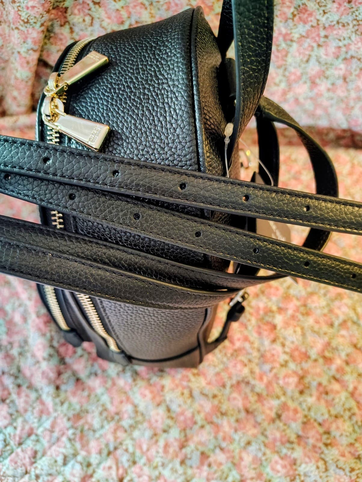 kate spade new york Leila Backpack NWT $298 Black Pebbled Leather - Thumbnail 19
