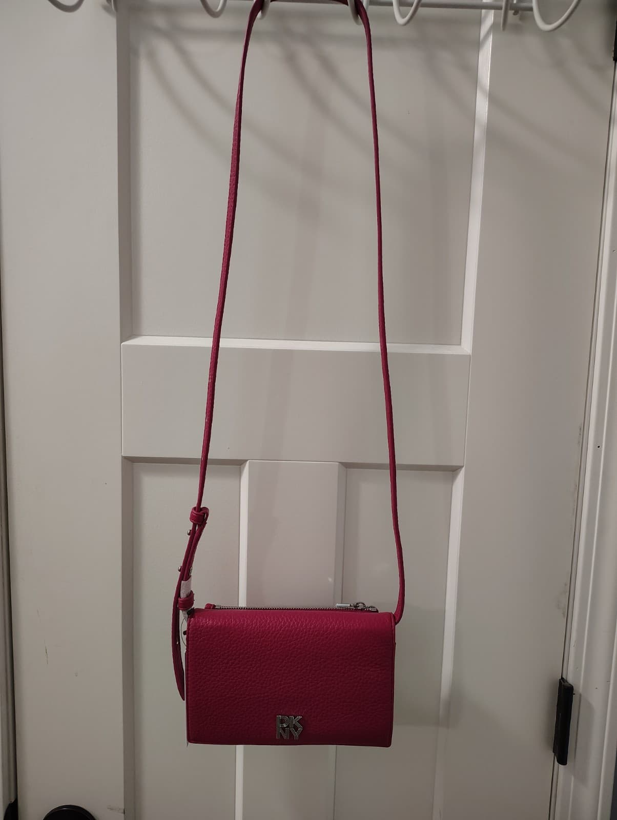 NEW DKNY Pink Faux Leather Shoulder Bag, Retail 128.00 - Thumbnail 5
