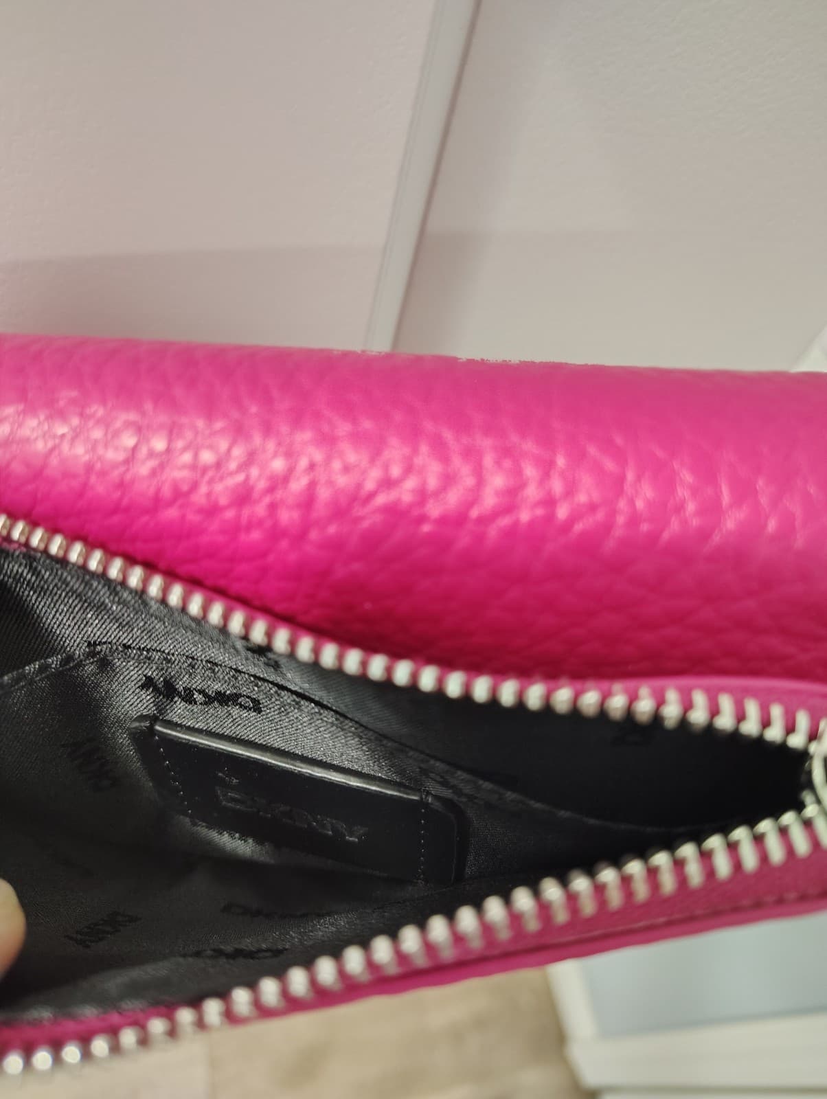 NEW DKNY Pink Faux Leather Shoulder Bag, Retail 128.00 - Thumbnail 10