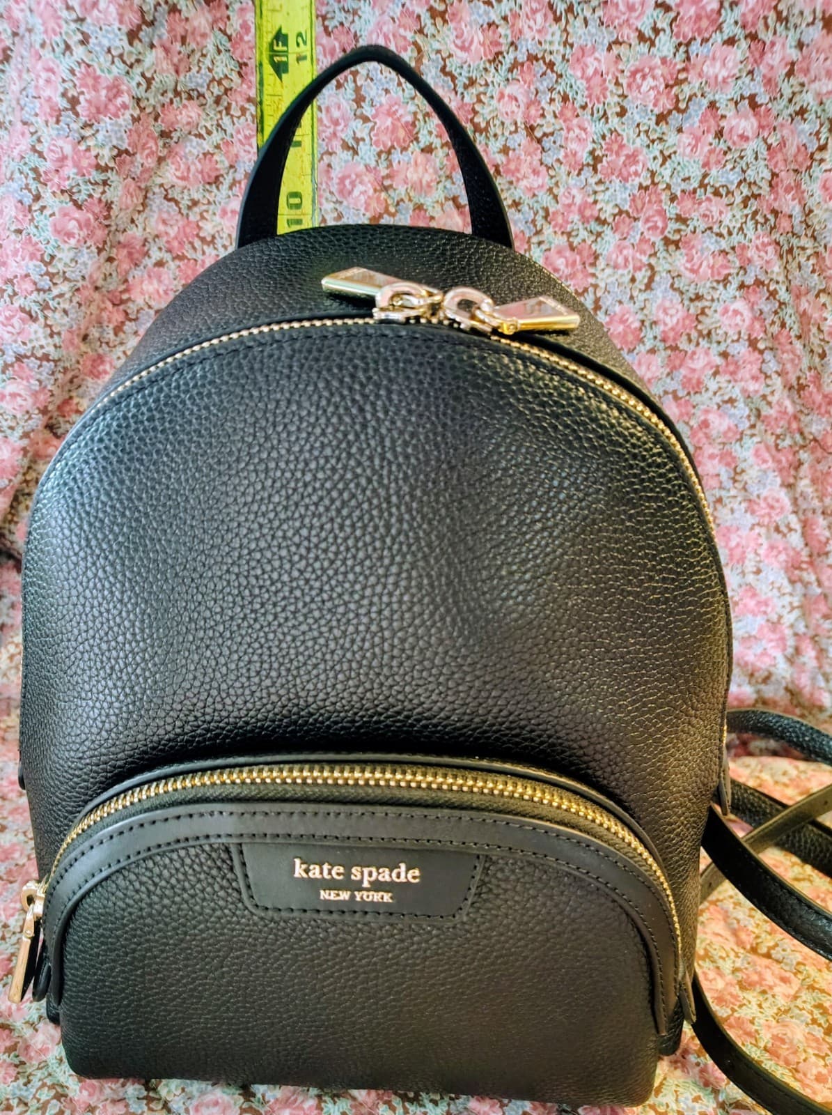 kate spade new york Leila Backpack NWT $298 Black Pebbled Leather - Thumbnail 22