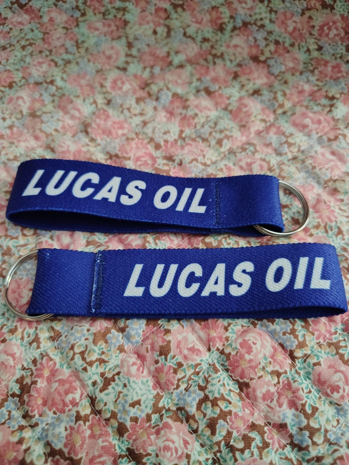 NEW Lucas Oil Keychain Blue X2