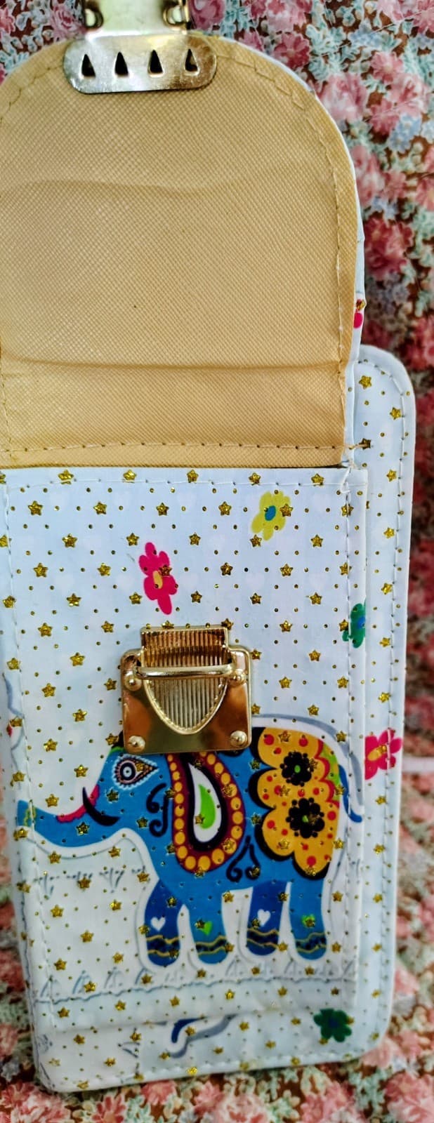 Bohemian Elephant Long Wallet Gold Buckle - Thumbnail 4