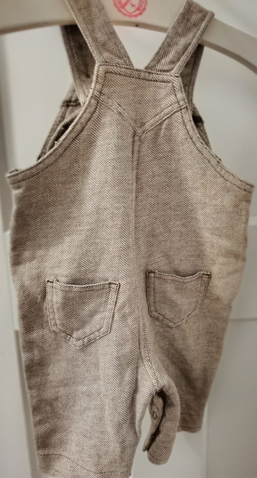 Old Navy Newborn Cotton Jumper Overalls 0-3 Months - Thumbnail 4