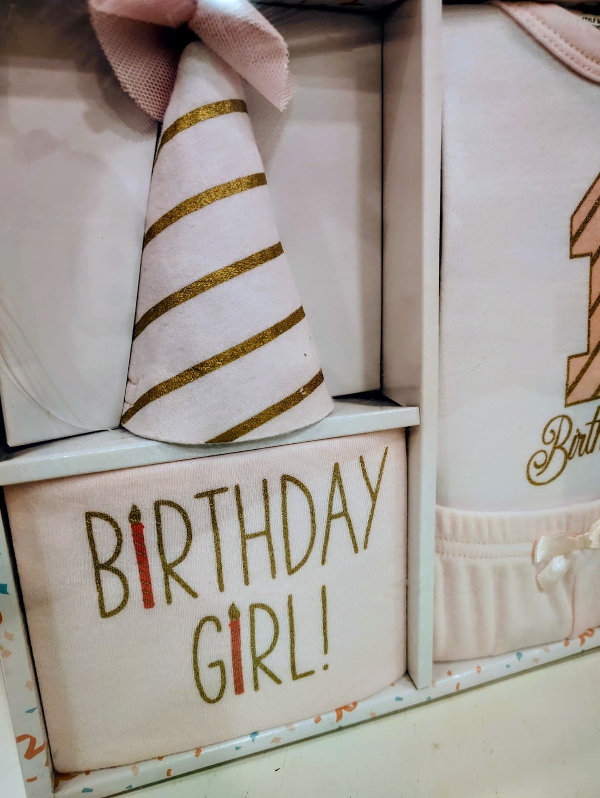 NIB Hudson Baby Infant Girl Birthday Boxed Giftset, Birthday Girl, 12 Months - Thumbnail 2