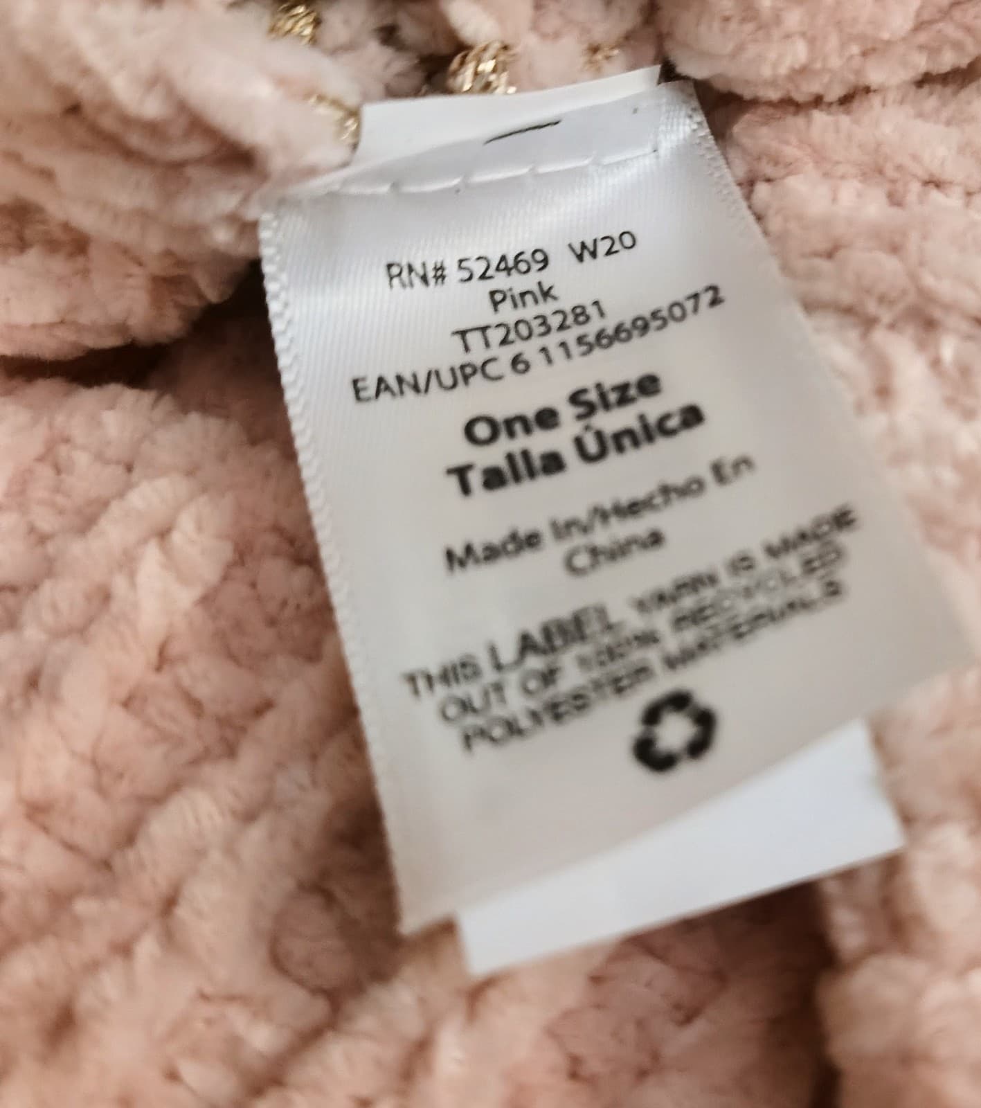 Knitted Pink Rose And Gold Beanie Hat - Thumbnail 9