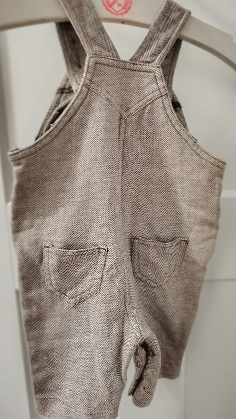 Old Navy Newborn Cotton Jumper Overalls 0-3 Months - Thumbnail 5