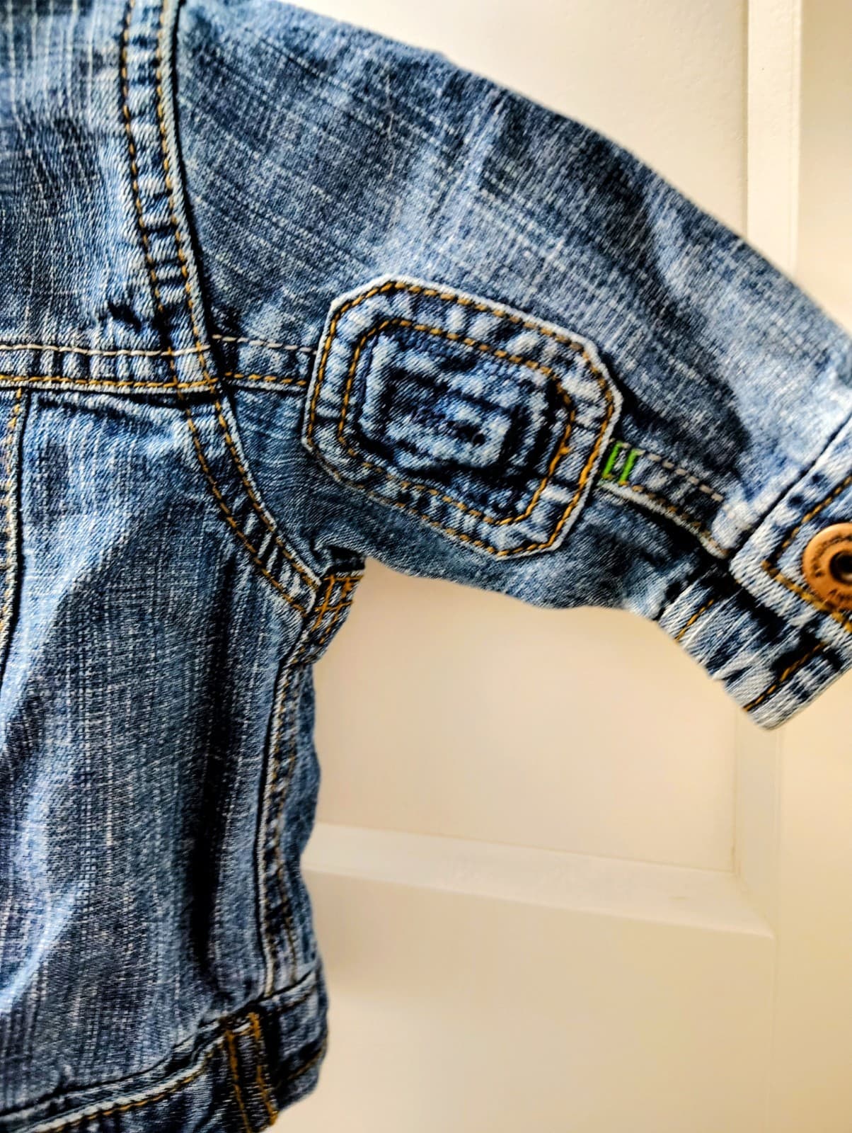 Genuine Baby Denim Jean Jacket, 3 Months - Thumbnail 8