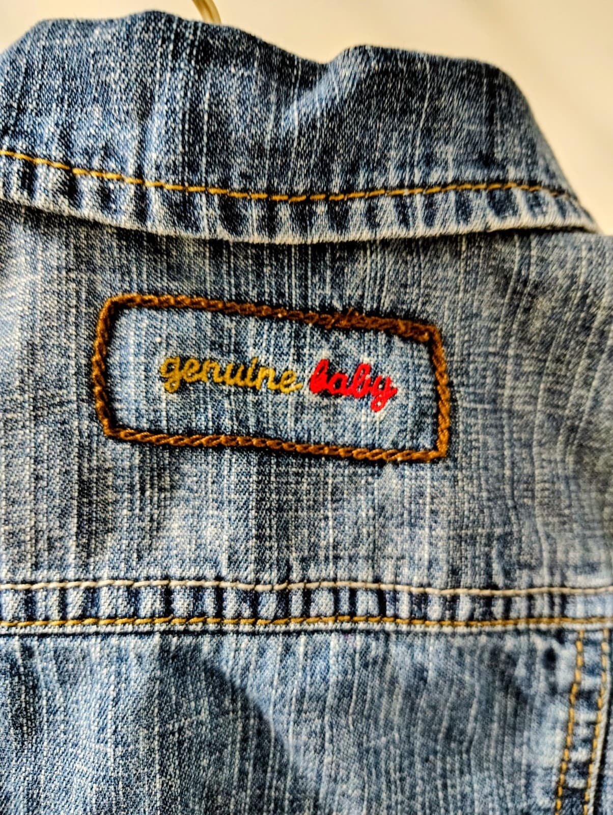 Genuine Baby Denim Jean Jacket, 3 Months - Thumbnail 5