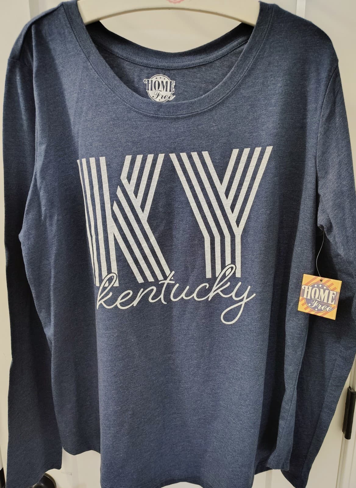 Home Free NWT Kentucky Long Sleeves Navy Shirt, Size Large