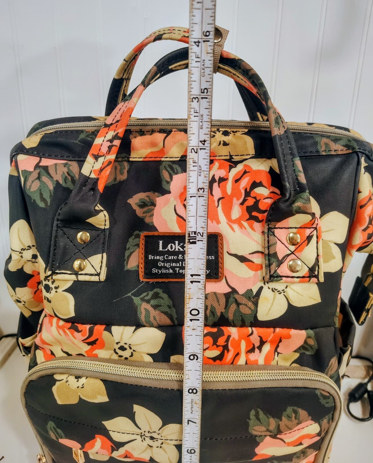 Lokass Floral Diaper Bag Waterproof Backpack Infant Insulated Pouch GUC - Thumbnail 20