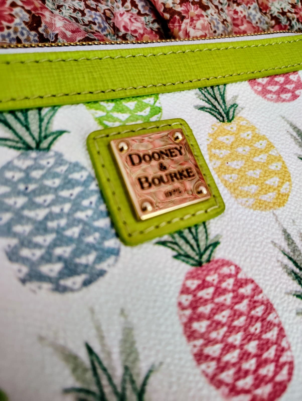 NWOT Dooney & Bourke Tiki Pineapple Large Slim Wristlet - Thumbnail 2