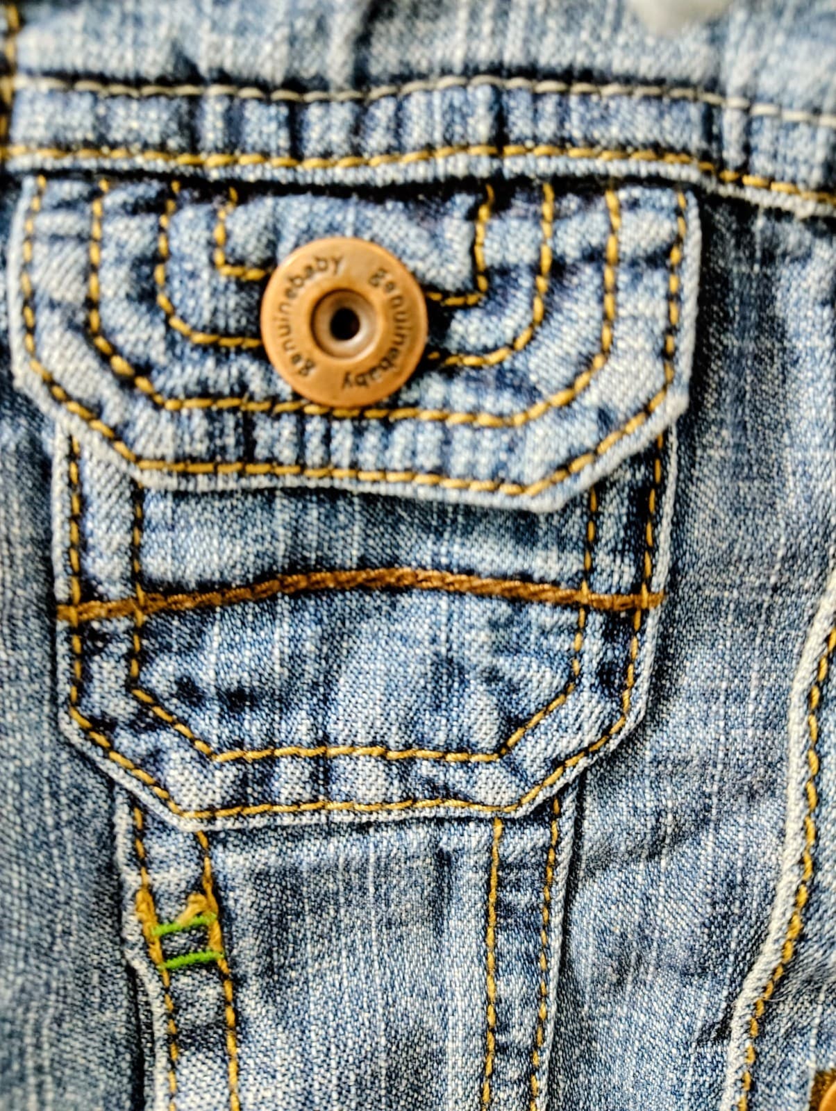 Genuine Baby Denim Jean Jacket, 3 Months - Thumbnail 10