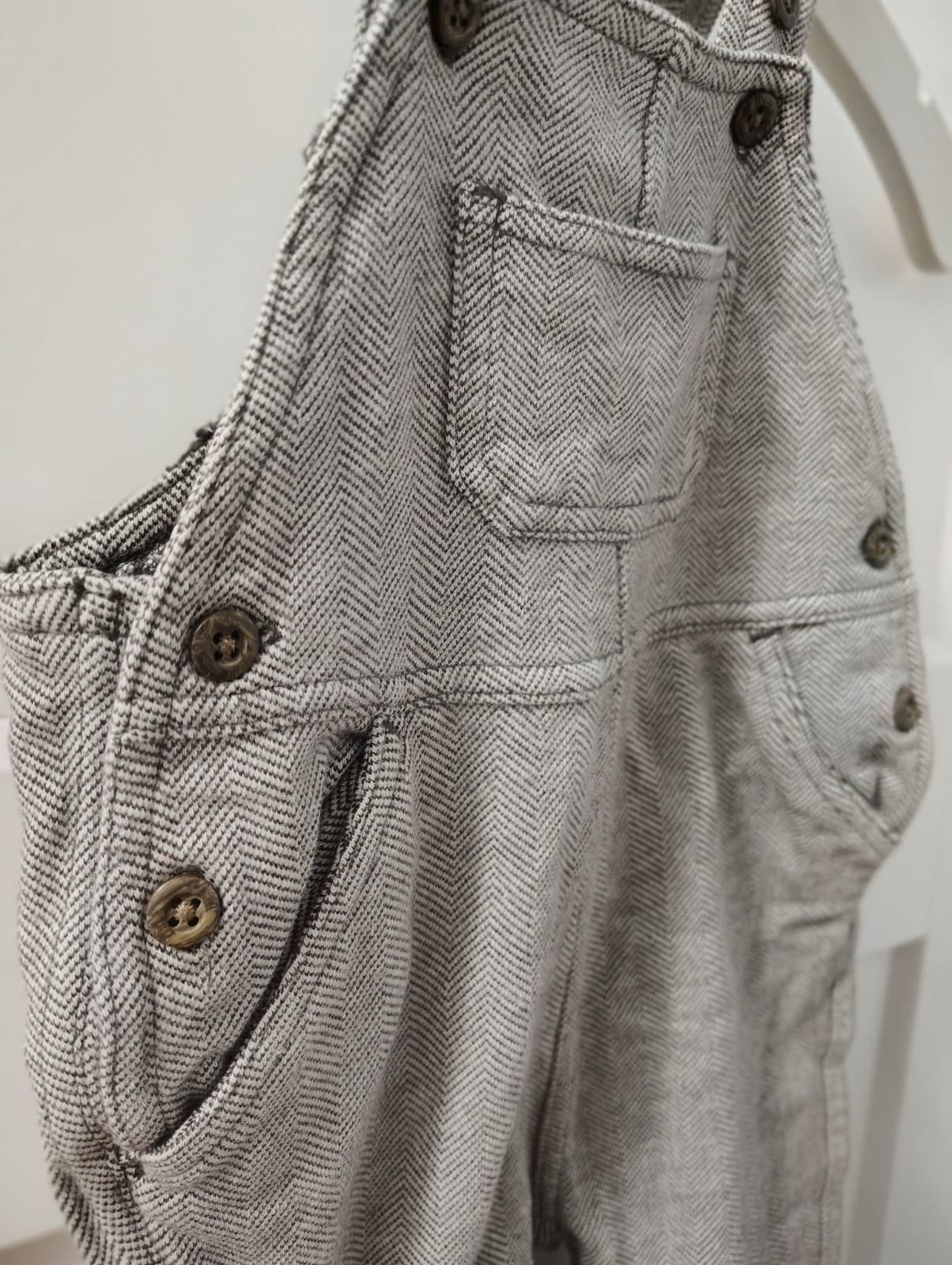 Old Navy Newborn Cotton Jumper Overalls 0-3 Months - Thumbnail 9