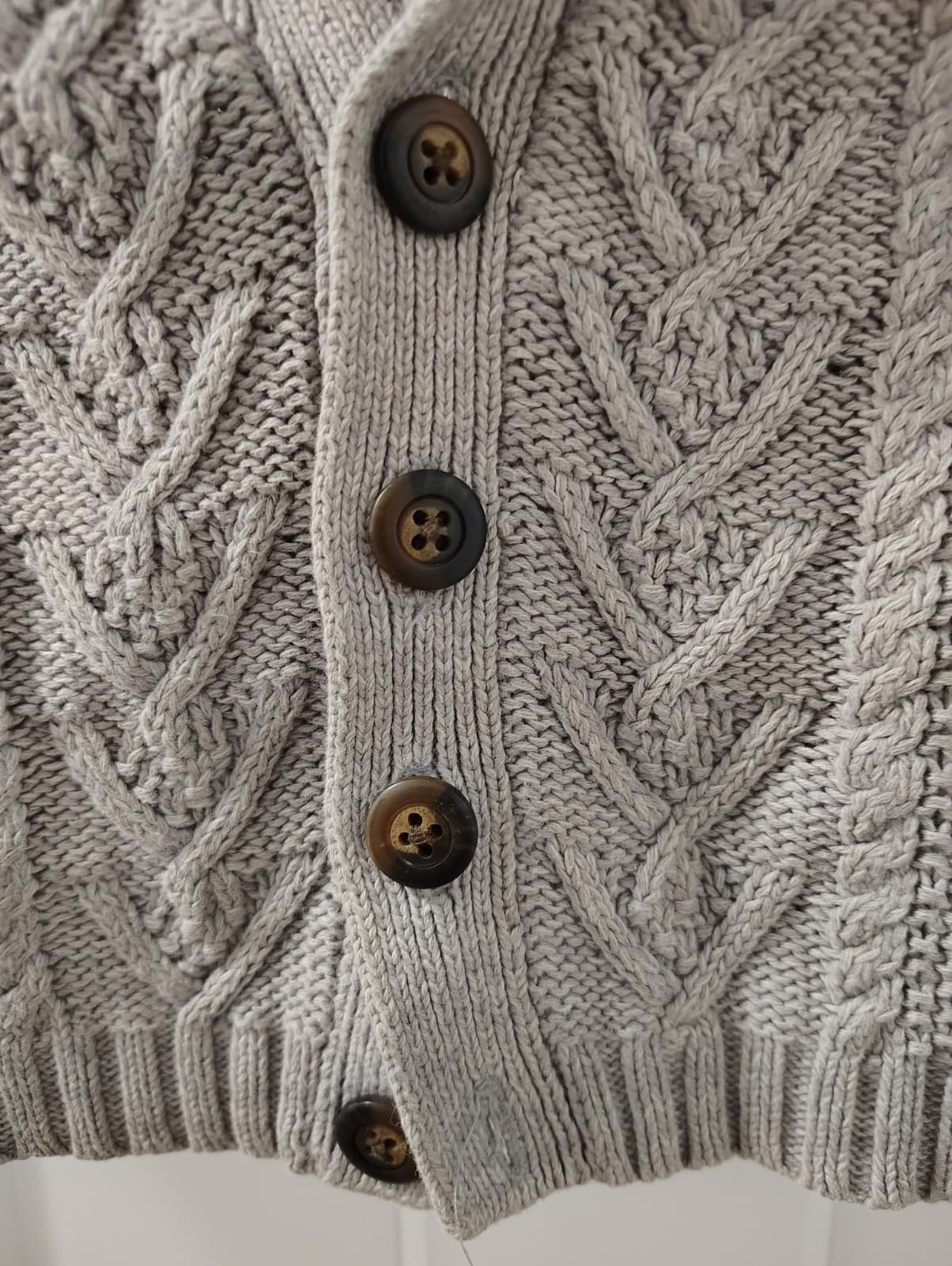 Old Navy Baby Boy Button Up Sweater Cardigan, 6-12 Months - Thumbnail 8